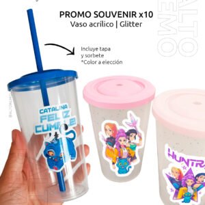 Promo x10 – Vasos Acrilico N°1 Personalizados | Souvenir Infantil