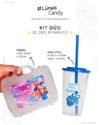 Kit Dúo x10 – Vasos N°1 + Valijita Personalizados | Souvenir Infantil