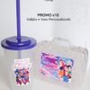 Kit Dúo x10 – Vasos N°1 + Valijita Personalizados | Souvenir Infantil